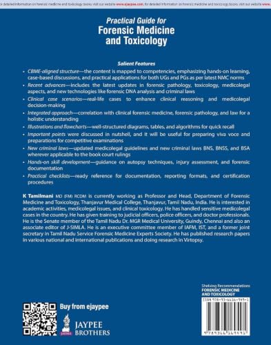 Practical Guide for Forensic Medicine and Toxicology, 3/E for MBBS Students | CBME-aligned NMC Practical Manual with Clinical Case Scenarios, Autopsy ... and New Criminal Laws (BNS, BNSS, BSA): 1
