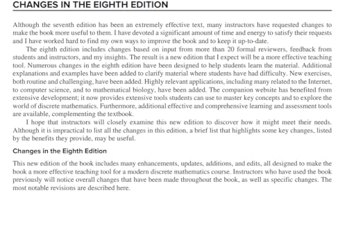 Discrete Mathematics And Its Applications | 8th Edition | Kenneth H. Rosen & Dr. Kamala Krithivasan