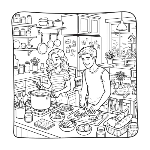 Cozy Together: Bold and Easy Coloring Book for Adults & Kids – Heartwarming Scenes of Friends, Family & Couples, Cozy Hobbies & Everyday Moments for ... Stress Relief (The Hummingbird) (Cozy Series)