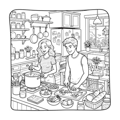 Cozy Together: Bold and Easy Coloring Book for Adults & Kids – Heartwarming Scenes of Friends, Family & Couples, Cozy Hobbies & Everyday Moments for ... Stress Relief (The Hummingbird) (Cozy Series)