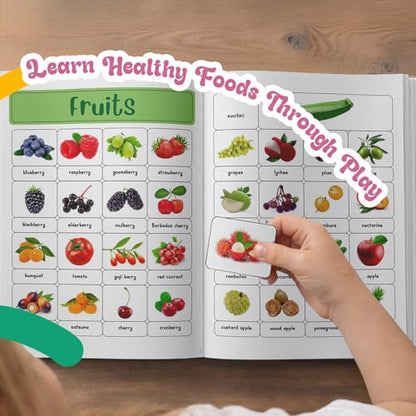 Pegasus 400+ Ultimate Stickers Book for Children - Fruits and Vegetables for 3+ Years Kids | Stickers for Classroom Activity