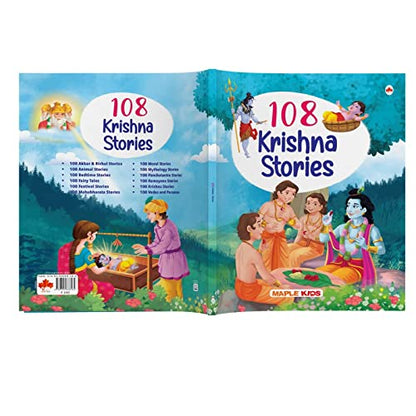 108 Krishna Stories for Children (Illustrated) - Story Book for Kids - Hindu Mythology - Indian Gods & Goddesses - Bedtime Stories - 3 Years to 10 Years Old - English Short Stories for Children