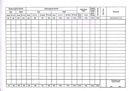 Professional Pilot Logbook