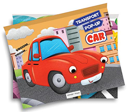 Pop-Up Transport - Car - Gorgeously Illustrated Pop-Up Book For Children - Learn About The World Of Cars And What All They Do