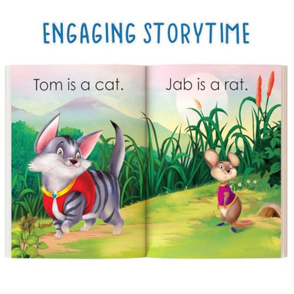 Phonics My First 3 Letter Words Story Books for Kids Age 3-6 Years | Set of 4 Colourful Illustrated Early Reading Books | Learn to Read | Beginner Readers | Majestic Book Club