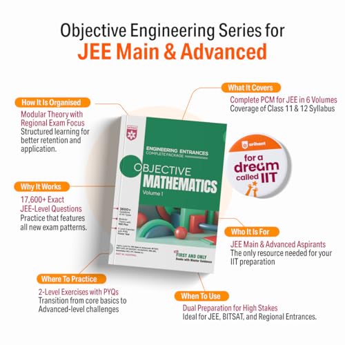 Arihant Objective Physics Volume 1 For JEE 2026-2027 | 3600+ Questions, Modular Theory & REE Plus, PYQ-Based 2-Level Exercises | For JEE Main, BITSAT, MHT-CET & Engineering Entrances | DC Pandey