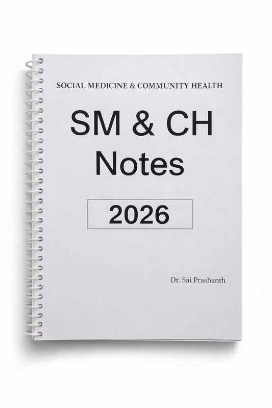 UGC NET Social Medicine & Community Health Notes by Dr. Sai Prashanth | Includes July 2025 & Jan 2025 Solved Papers (PDF) | Quick Revision Guide | 3rd edition 2026