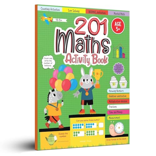 201 Maths Activity Book - Fun Activities and Math Exercises For Children: Knowing Numbers, Addition- book cover