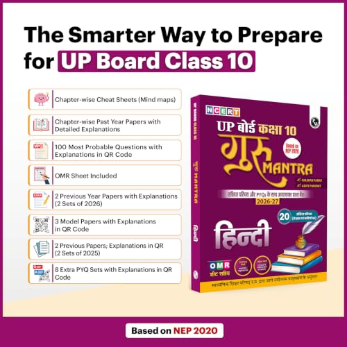 PW UP Board Class 10 Question Bank Hindi Guru Mantra By Gulshan Yadav Sir & Aditi Purohit Mam For 2026-27 Exam | NEP 2020 | Chapter-wise NCERT Exercises with Brief Theory & PYQs