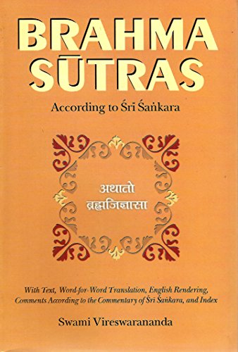 Brahma Sutras: According to Shankara [HB] book cover