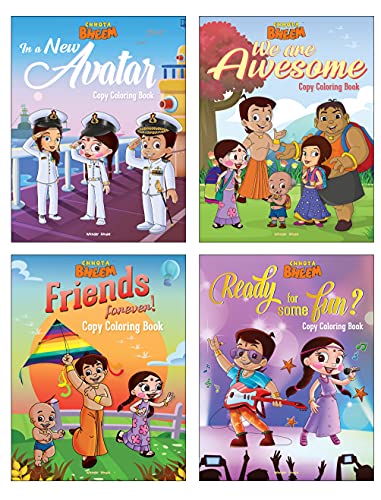 Chhota Bheem - Copy Coloring Box Set of 4 Books : Activity Books For Kids book cover