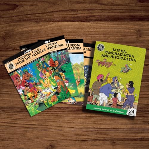 Jataka, Panchatantra, Hitopadesha Collection: 24 Book Set | Indian History, Folktales & Humor | Cultural Stories for Kids & Adults | Illustrated Children's Comic Books | Amar Chitra Katha