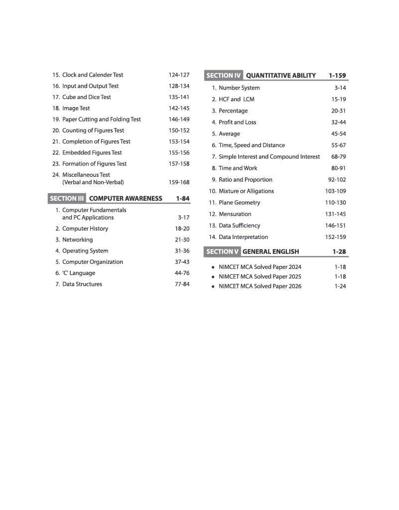 Arihant MCA Entrance Exam 2027 | Study Guide NIMCET, CUET-PG, JAM, JNU, Pune University, BHU, KIT JEE & Other Regional Entrances | Syllabus Coverage, Chapterwise Theory, 3500+ MCQs & Solved Paper 2026