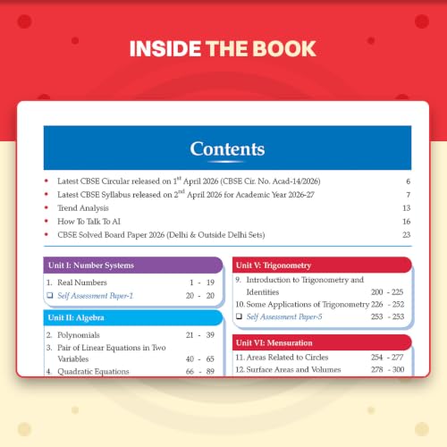 Oswaal CBSE Class 10 Mathematics (Standard) Question Bank | Chapter & Topic-wise Solved Papers (2017-2026) | Based on Latest Syllabus (April 2026) | ... Papers | For 2027 Exam (CBSE Question Papers)