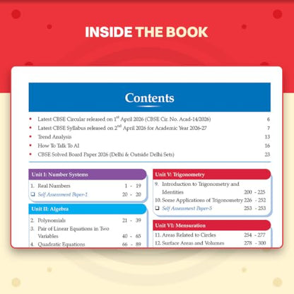 Oswaal CBSE Class 10 Mathematics (Standard) Question Bank | Chapter & Topic-wise Solved Papers (2017-2026) | Based on Latest Syllabus (April 2026) | ... Papers | For 2027 Exam (CBSE Question Papers)