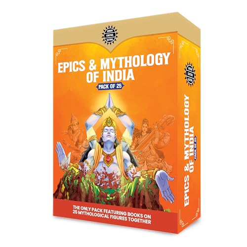 Epics & Mythology Pack of 25 | Indian Mythology, History & Folktales | Cultural Stories for Kids & Adults | Illustrated Comic Books | Amar Chitra Katha