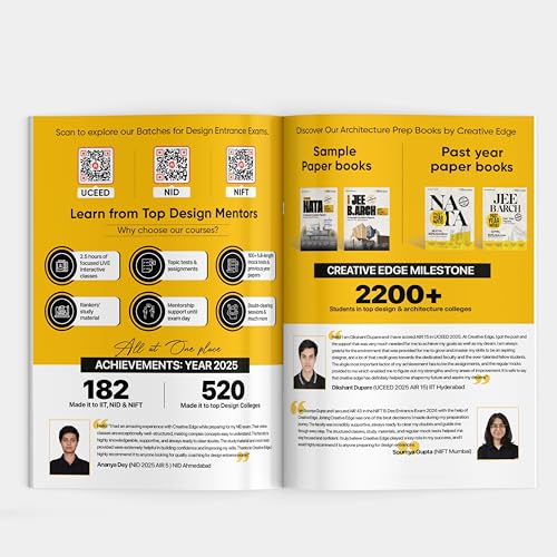 NID, NIFT, and UCEED Past Year Papers (Solved) | Includes 2026 Papers with solution | Complete Study Pack for Top Design Exams