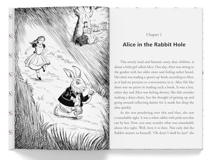 Alice in Wonderland: Illustrated Abridged Children Classics English Novel With Review Questions (Hardback)