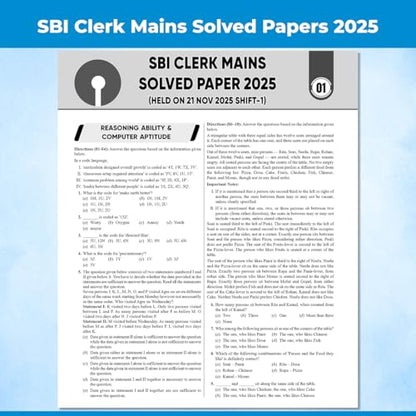PW 24 SBI Clerk Prelims & Mains Previous Year Solved Papers (Till Nov 2025) with 15 Online CBT Tests For 2026 Exam | 3500 PYQ Questions | Fully Solved