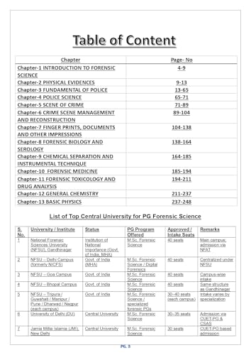 CUET PG Forensic Science Theory Book 2027 Cover 13 Chapters Easy to Understand, Point Wise,Diagram,Tables As Per Latest Syllabus