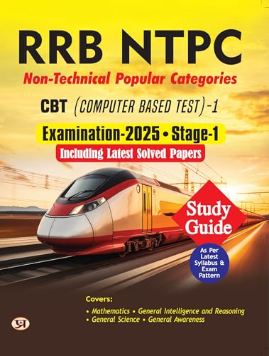 RRB NTPC Non-Technical Popular Categories CBT (Computer Based Test)-1 Exam-2025 Stage-1 Study Guide With Latest Solved Papers by Team Prabhat