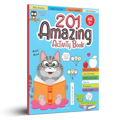 201 Amazing Activity Book - Fun Activities and Puzzles For Children: Spot The Difference, Logical Re book cover