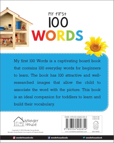My First 100 Words For Kids | Age 0–5 Years | Vocabulary Building Board Book | Early Learning | Everyday Words | Animals | Food | Toys | Objects | Bright Pictures | Babies & Toddlers | Latest Edition
