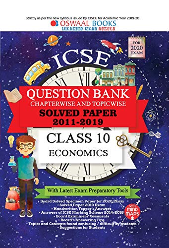 Oswaal Icse Question Bank Class 10 Economics Book Chapterwise & Topicwise (For March 2020 Exam) book cover