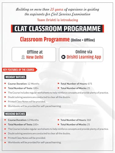 Drishti CLAT Workbook – English Language | Comprehensive & Exam-Oriented Guide | Practice Questions | Mock Tests | Previous Years' Papers | Topic-Wise Analysis | Essential for Law Entrance Exams