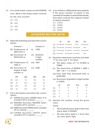 MTG International Mathematics Olympiad (IMO) Workbook Class 5 - Chapter-wise MCQs with Achievers Section - SOF Olympiad Books For 2026-27 Exam