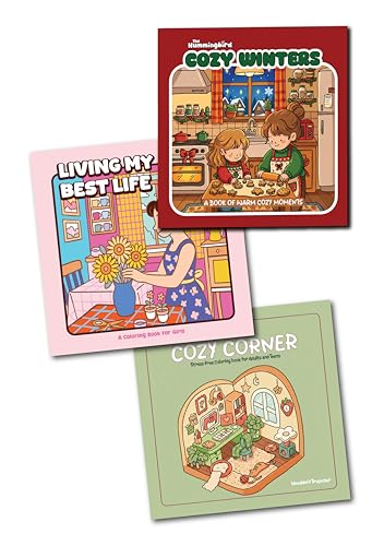 Cozy Colouring Book Bundle for Adults – 3 Relaxing Colouring Books: Cozy Corner, Cozy Winter & Living My Best Life | Mindfulness, Stress Relief, Calm, Self-Care & Creative Me-Time (Cozy Series)
