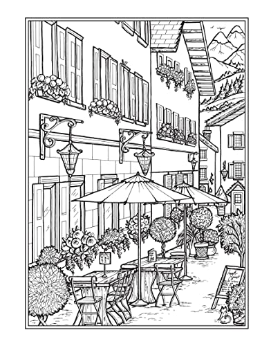 Creative Haven Village Charm Coloring Book