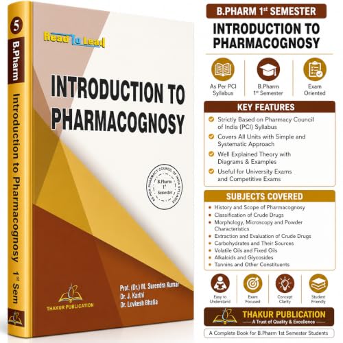 B.Pharma 1st Semester (5 IN 1) COMBO PACK According to Latest Syllabus of PCI, Thakur Publication (No.1 In Pharmacy BookS ) |NEP 2020, PCI 2026 SYLLABUS