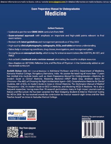 Exam Preparatory Manual for Undergraduates Medicine, 5/E for MBBS Final Year | Textbook cum Revision Guide for NEET PG, INI-CET and FMGE | High-quality Clinical Photographs, Radiographs, ECGs