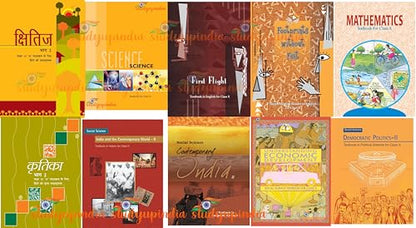 NCERTSHOP NCERT Class 10 Book Set of 10 with Hindi-A Textbook for Class X | 2025-26 Edition (Kshitiz + Kritika + Science + Math + First Flight + ... Edition (English Medium) 10th Books Set