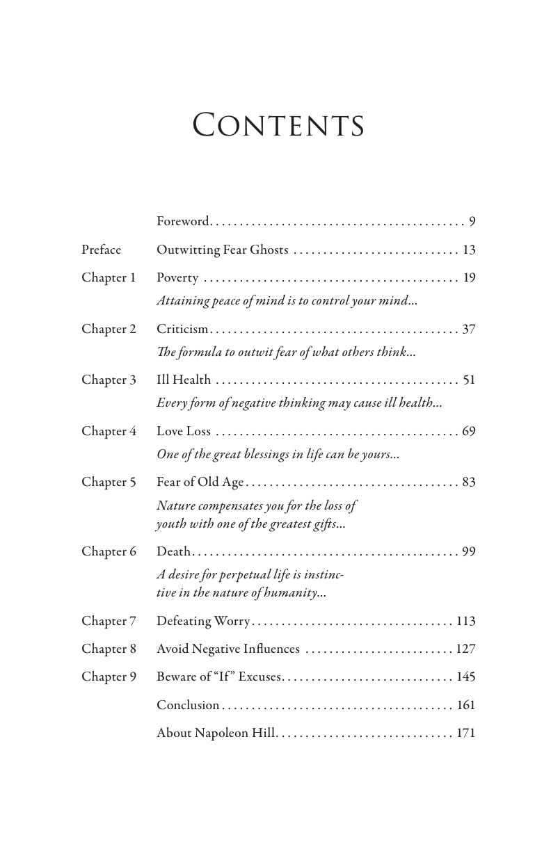 Napoleon Hill's How to Outwit the Six Ghosts of Fear: End Self-sabotage and Take Control of Your Destiny (Official Publication of the Napoleon Hill Foundation)
