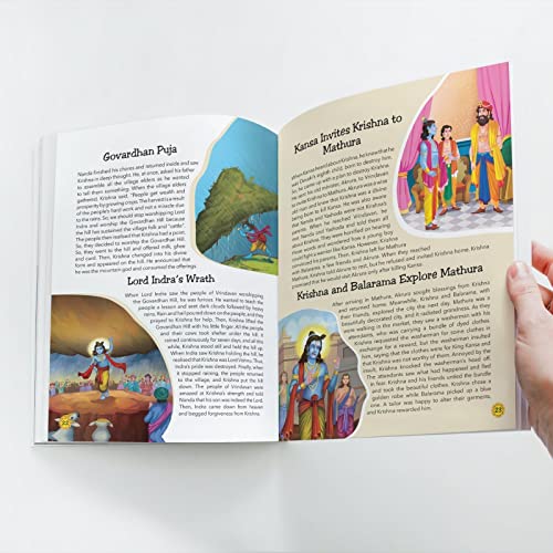 108 Krishna Stories for Children (Illustrated) - Story Book for Kids - Hindu Mythology - Indian Gods & Goddesses - Bedtime Stories - 3 Years to 10 Years Old - English Short Stories for Children