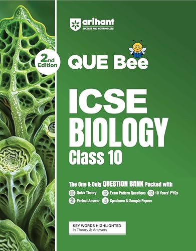Arihant ICSE Biology Class 10 Exam 2026-27 | Quick Theory, Exam Pattern Questions & Sample Papers | As per Latest ICSE Syllabus | Que Bee 2nd Edition 2027