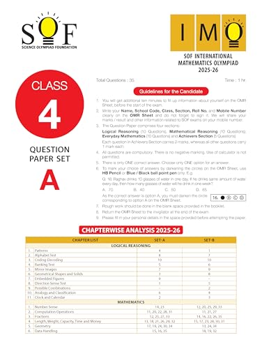 MTG IMO Olympiad 10 Previous Years Papers Class 4 Mathematics (2025-2021 Set A & B) - Model Test Papers with 24 Sample OMR Sheets | PYQ Book For SOF Olympiad 2026-27 Exam