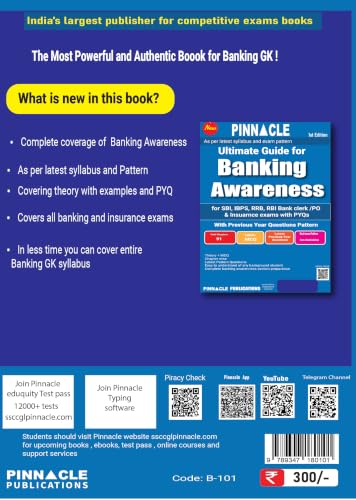 Banking Awareness Book 2026-27 for SBI, IBPS, RRB, RBI & Insurance Exams | 1800+ MCQs | Chapter Wise PYQs | 1st Edition