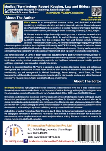 Medical Terminology, Record Keeping, Law and Ethics: A Comprehensive Textbook for Radiology, Radiotherapy and Allied Health Sciences Students (NCAHP Curriculum) (First Edition, 2026)