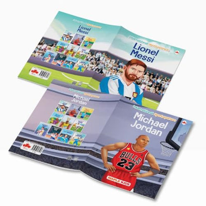 Story Books for Kids - Sportspersons (Set of 5 Books) (Illustrated) - International Sportsmen - Messi, Roger Federer, Serena Williams, Michael Jordan, Usain Bolt - Biographies for Children - Age 6+