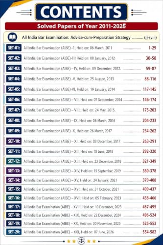 AIBE XXII All India Bar Examination Solved Papers By Indian Law Press 2026 Edition (Hindi Medium) (6201)