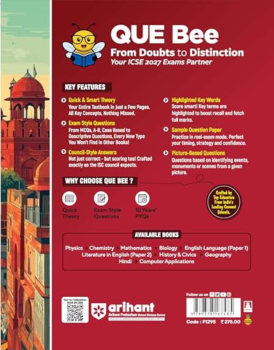 Arihant ICSE History & Civics Class 10 Exam 2026-27 | Quick Theory, Exam Pattern Questions & Sample Papers | As per Latest ICSE Syllabus | Que Bee 2nd Edition 2027