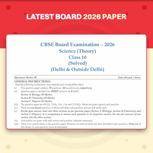 Oswaal CBSE Class 10 Science Question Bank | Chapter & Topic-wise Solved Papers (2017–2026) | Based on Latest Syllabus (April 2026) | Includes 2026 Papers | For 2027 Exam