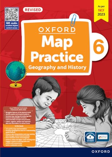 Oxford Map Practice Book 6 | Geography and History | As per NCF 2023