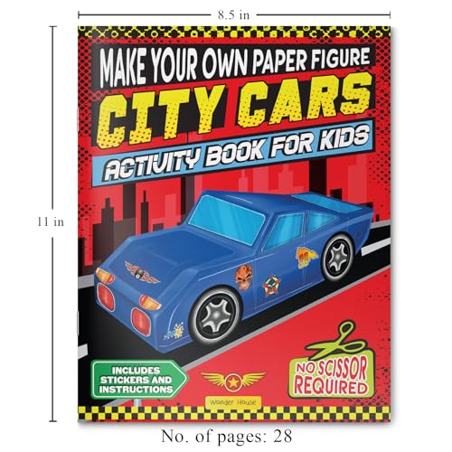 Make Your Own Paper Figures – City Cars Cut, Fold & Create Your Own Urban Vehicle Models | Ages 6–10 | Hands-On Paper Craft Fun for 2+ Hours: City Cars (Activity Book for Kids)