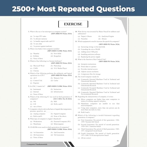 PW Computer Awareness Book 2026 | Chapterwise Theory and 2500+ Most Repeated Questions & PYQs By Bhagyashree Mam For Banking, Railway, RBI Clerk & Assistant, SSC, Delhi Police and Others Exams