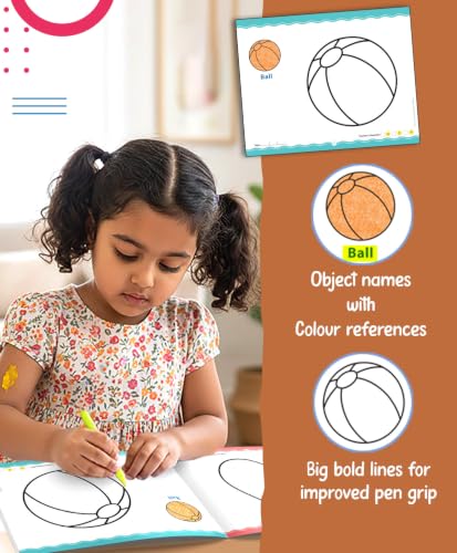 Colouring and Drawing Books for Kids | Practice Copy Color Books | For Preschool, Nursery, Early Learners and Kindergarten Children | 2 to 5 Year Old | Pack of 2