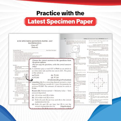 Oswaal ICSE | 10 Sample Question Papers | Class 10 | Mathematics (For 2027 Exam) | Includes–Board Paper 2026 & Specimen 2027 | With On Tips Notes, Mind Maps & Oswaal AI